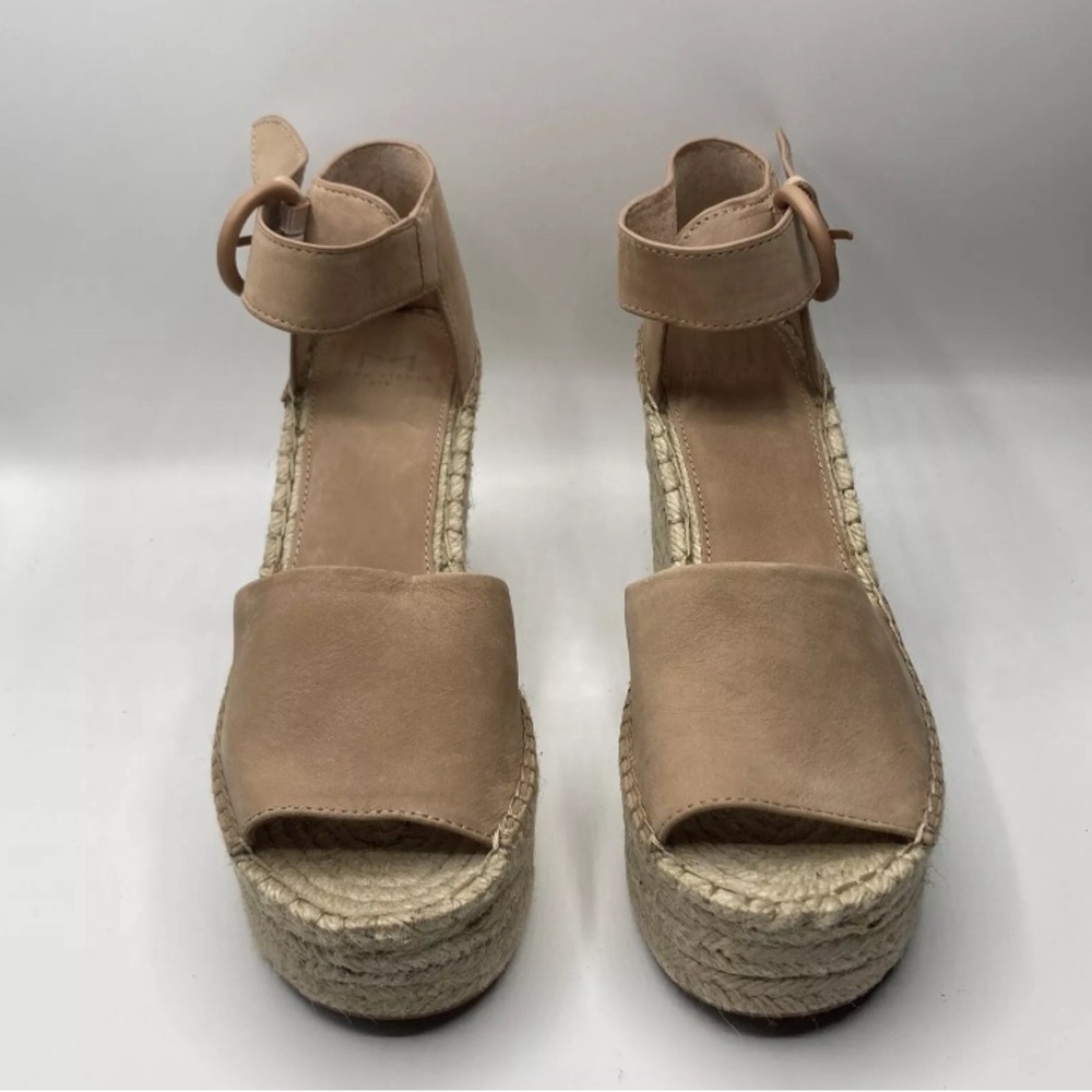 Marc Fisher Tan Espadrille Platform Sandals